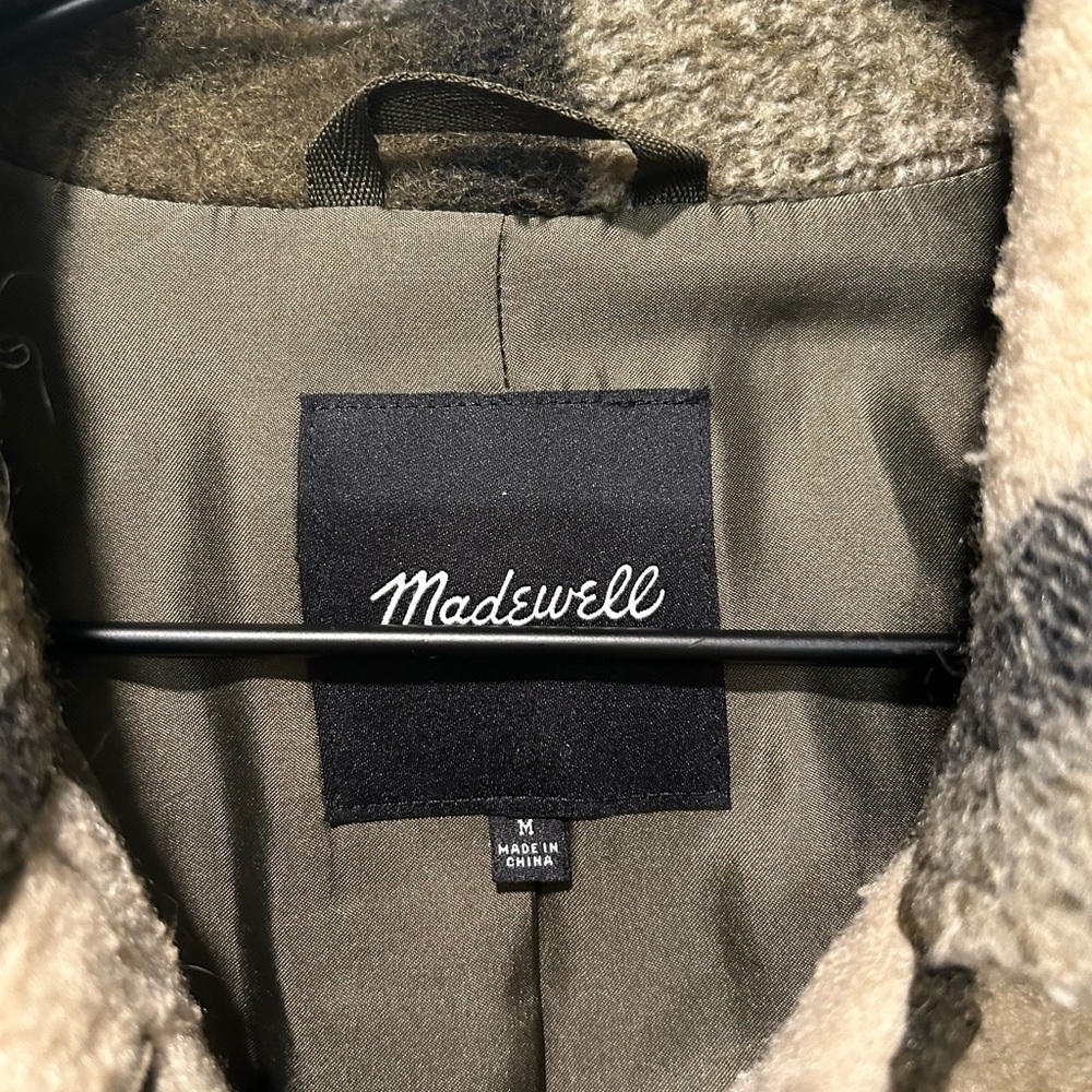 Madewell Belrose Shirt-Jacket In Marian Plaid Oversized Plaid Wool blend Size M - Picture 5 of 13